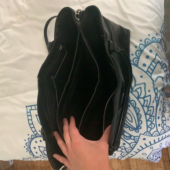 Coach large black leather briefcase bag - Picture 2 of 4